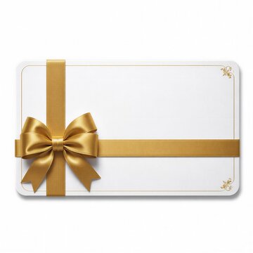     Luxury Gift Card Mockup on White Background