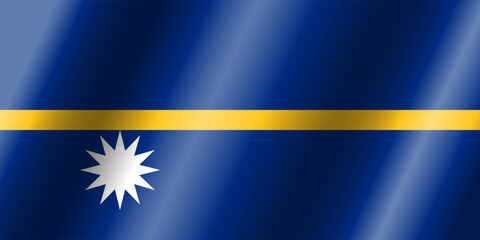 Obraz premium The official national flag of Nauru.Vector.3D illustration.A highly detailed flag of Nauru,with official proportions and color.
