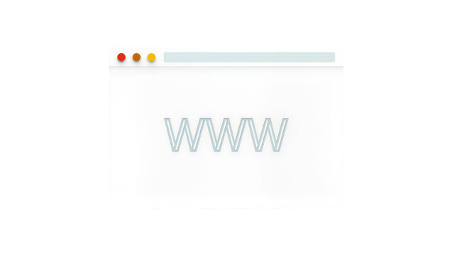Web browser window with WWW text