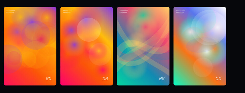 Vibrant abstract backgrounds, colorful gradient textures, neon geometric patterns, modern design elements, vector illustrations