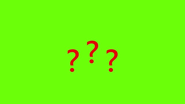 Animation of question mark on white background. ck video black and white thin handwritten line icon for web design. Why, ask, question problem, monochromatic flat object ...