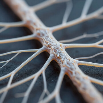 Impressionist Brain Spinal Cord. Neural Impulses From Spinal Cord To Brain