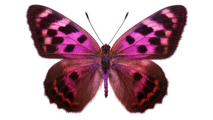Pink and purple butterfly with black spots © Fried