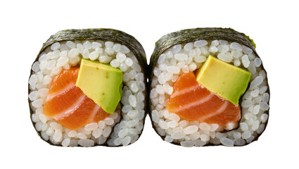 Salmon Avocado Maki Sushi Rolls © Fried