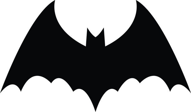 Bat Black Silhouette Vector Illustration