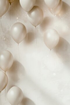 Celebrate in elegance with a beautiful abstract birthday poster design filled with balloons