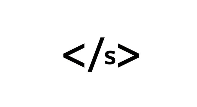 Close Tag Symbol for Web Development and Coding.