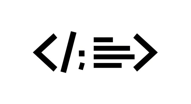 Coding Symbol Representing Programming and Development.