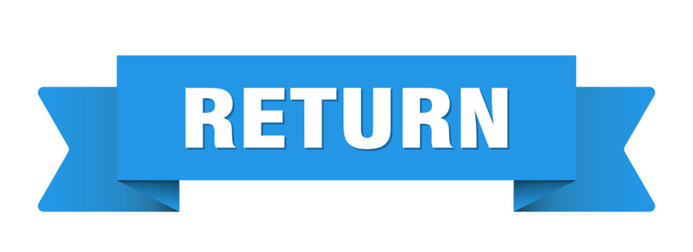 return ribbon isolated on transparent background. return ribbon
