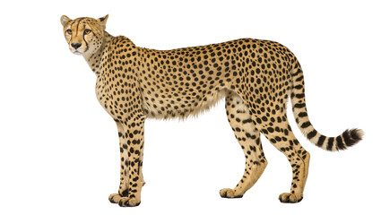 Cheetah standing profile view with spotted fur © Vetle