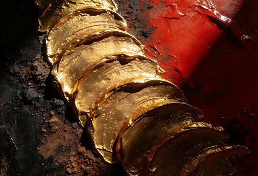 Gold bars stacked on top of each other in a treasure hoard