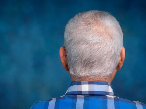 Rear View of Senior Man for Healthy Aging Concept