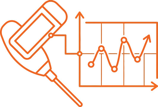 Digital Thermometer Tracking Line Graph