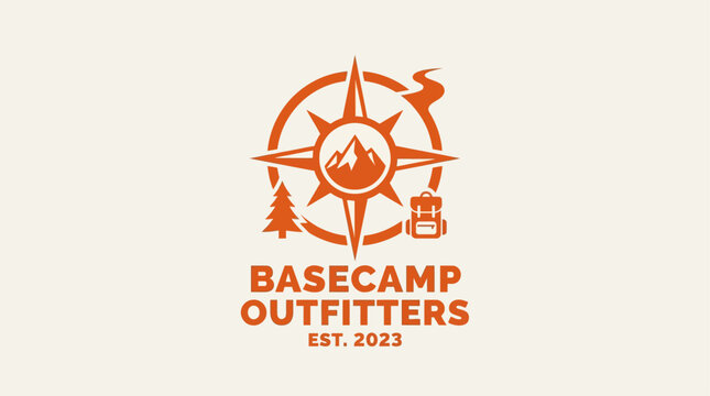 Logo for outdoor gear company Basecamp Outfitters.