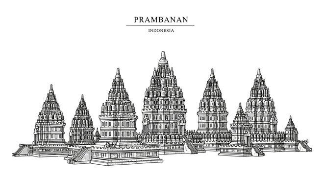 Prambanan Temple Complex Ancient Architecture.
