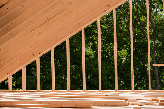 Roof framing for a house
