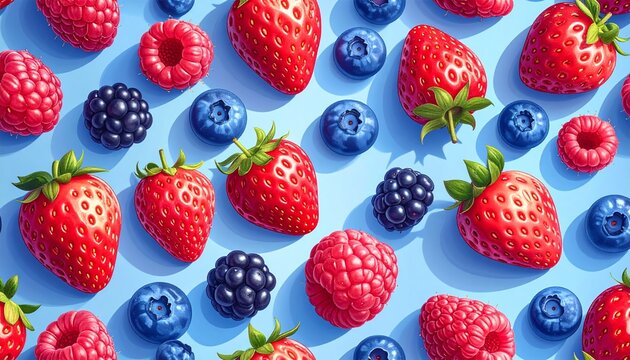 berries pattern background