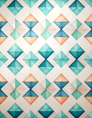 Geometric Abstract Pattern with Colorful Triangles
