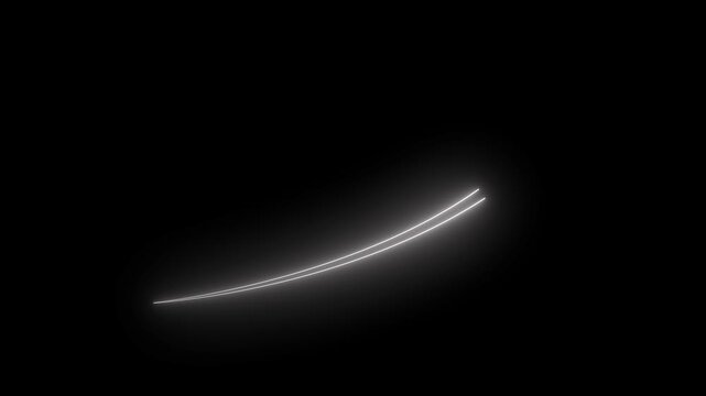 Abstract glowing neon swipe arrow. 4k animation. Down to up neon line arrow direction animation. Neon line raising business arrow on black background.on black backgraund .HD video animation.