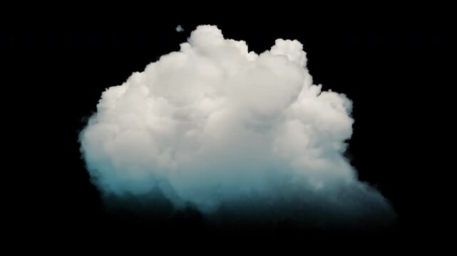 White Cloud Overlay on Transparent Background
