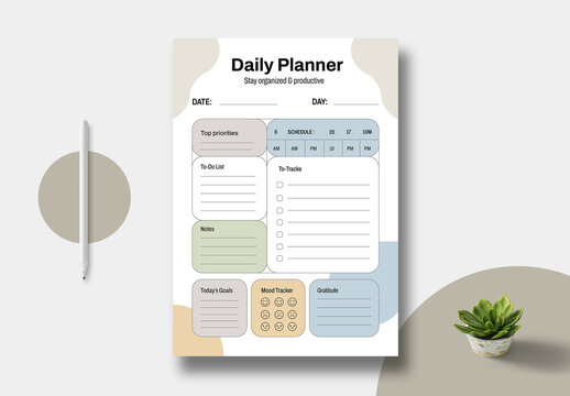 Daily Planner Template Layout