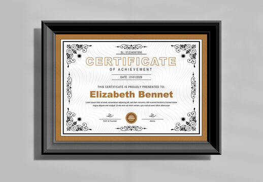 Certificate Template Layout