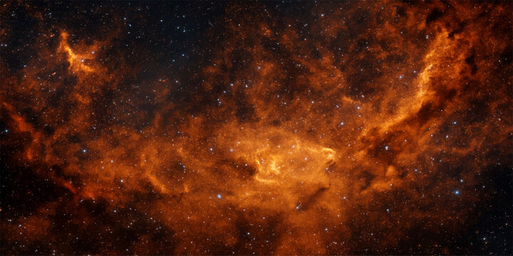 An inferno of red and orange flames erupts like a cosmic galaxy nebula, creating a dark, smoky texture of fire in the water, fire in the sky, and fire in the dark