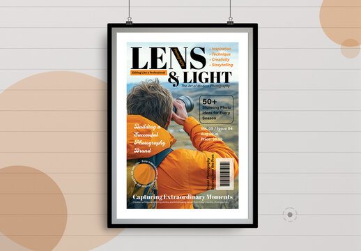 Photography Magazine Cover Design Template