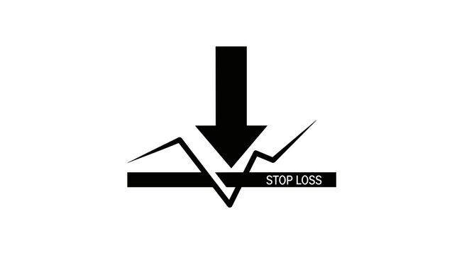 Stop Loss Financial Trading Downward Arrow.