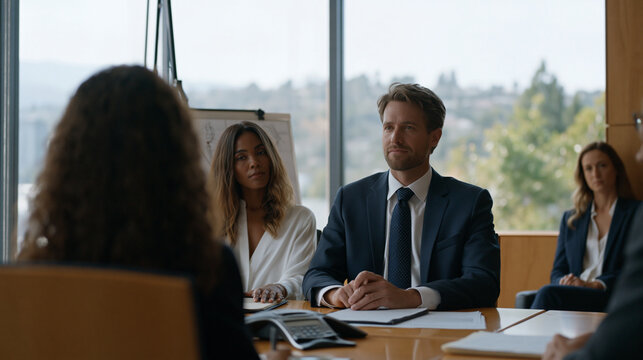 Personal injury plaintiff gives deposition at conference table, court reporter transcribing on stenography machine, defense attorney asking pointed questions, medical exhibit