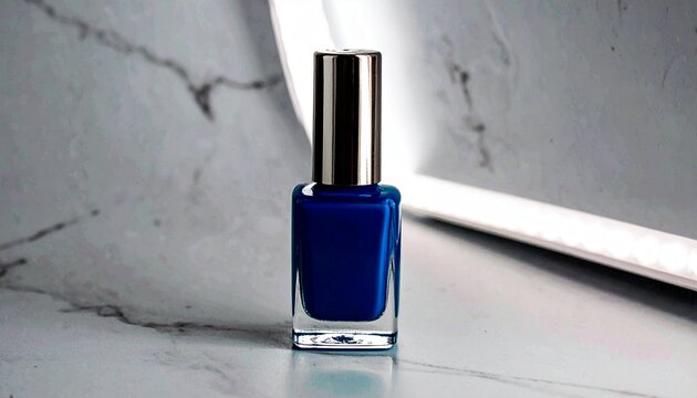 blue nail polish
