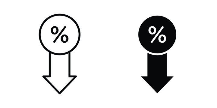 Percent down icon