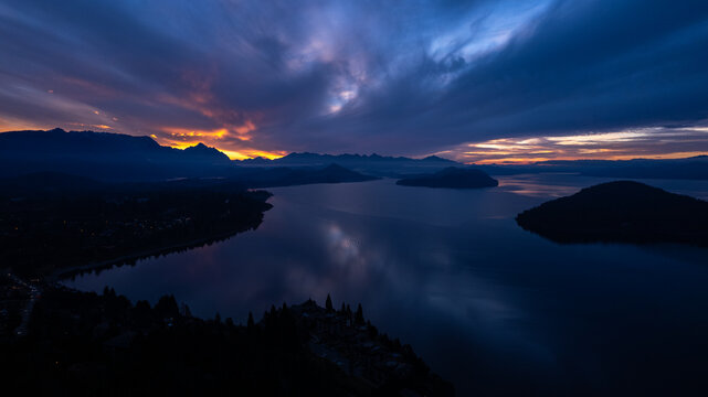 View of Nahuel Huapi lake from above
