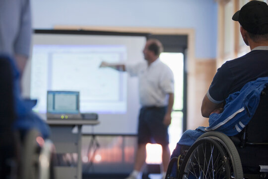 Disability sports training class