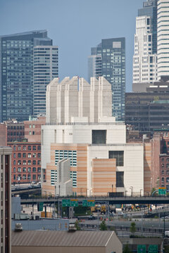 Ted Williams Tunnel air ventilation systems building with skyscrapers
