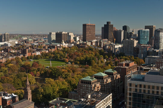 High angle view of cityscape