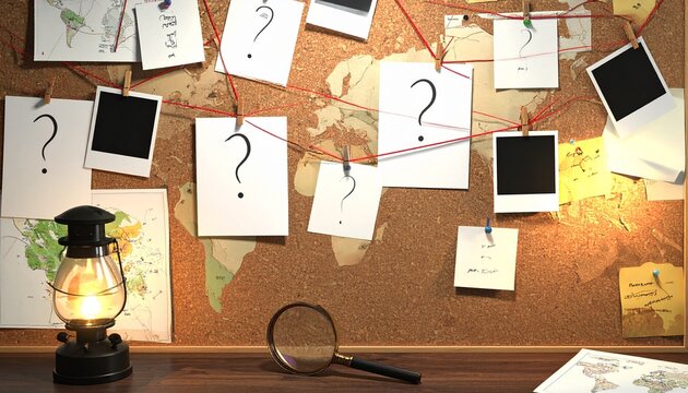 Detective World Map Investigation Board
