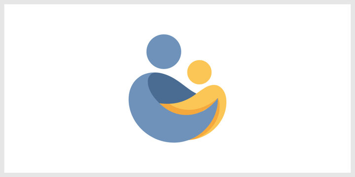 Abstract Logo Symbolizing Care and Connection