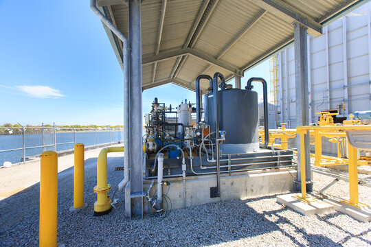 Natural gas distribution system for an electric cogeneration plant