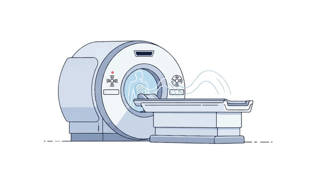 MRI Scanner in a Clinical Setting Demonstrating Medical Imaging and Diagnostic Process.