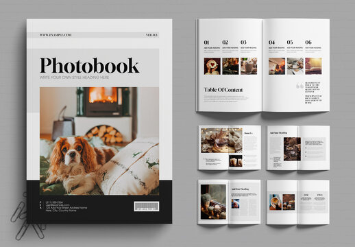 Modern Photobook Magazine Template with Lifestyle Photography