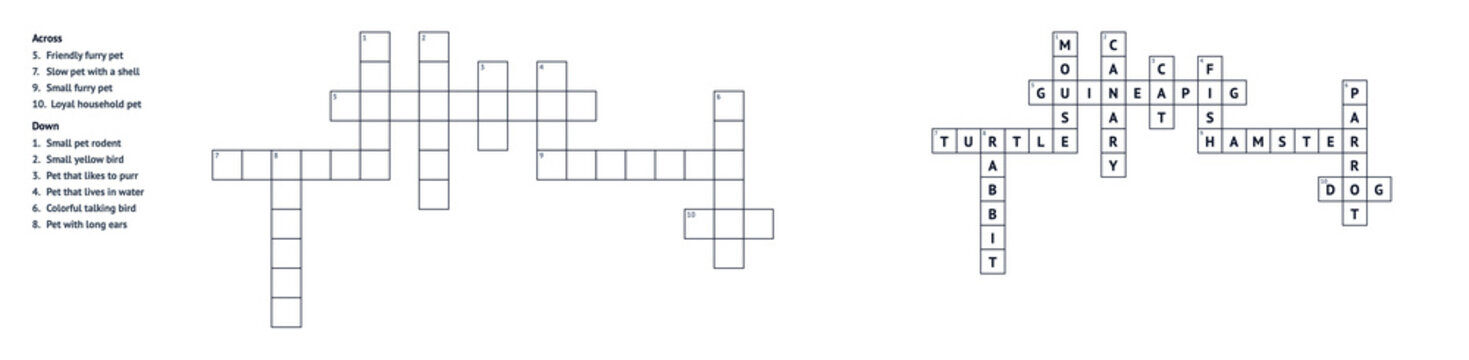 Blank crossword puzzle grids for wordplay and game design  