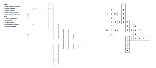 Obraz premium Blank crossword puzzle grid for word game template 