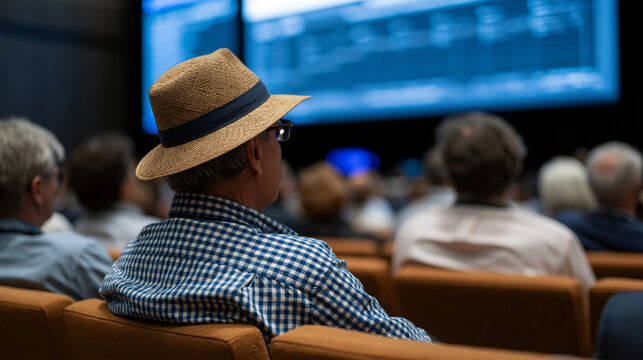Before and after contrast showing classical versus quantum computing pharmaceutical drug discovery timelines presented on a large auditorium screen at a life sciences innovation