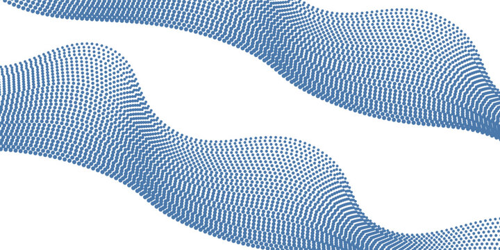 dotted wave line pattern light blue halftone undulate net