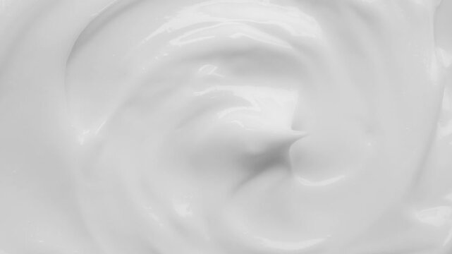 White lotion beauty skincare cream texture cosmetic product background stop motion