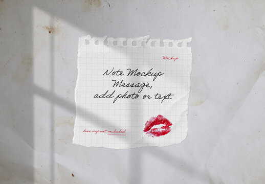 Note Paper Mockup Scene