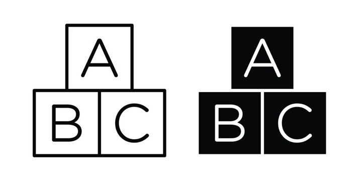 Baby ABC cubes icon