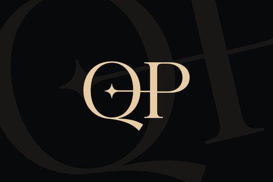 QP or PQ letter logo icon design. Classic style luxury initials monogram.