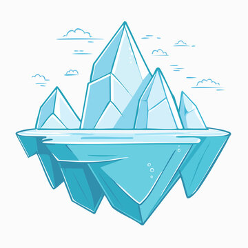 Stylized Iceberg Illustration